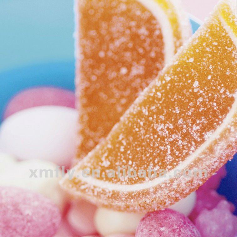 1500g Jar Packing Sugar Coated Vitamins Orange Slices Jelly Candy