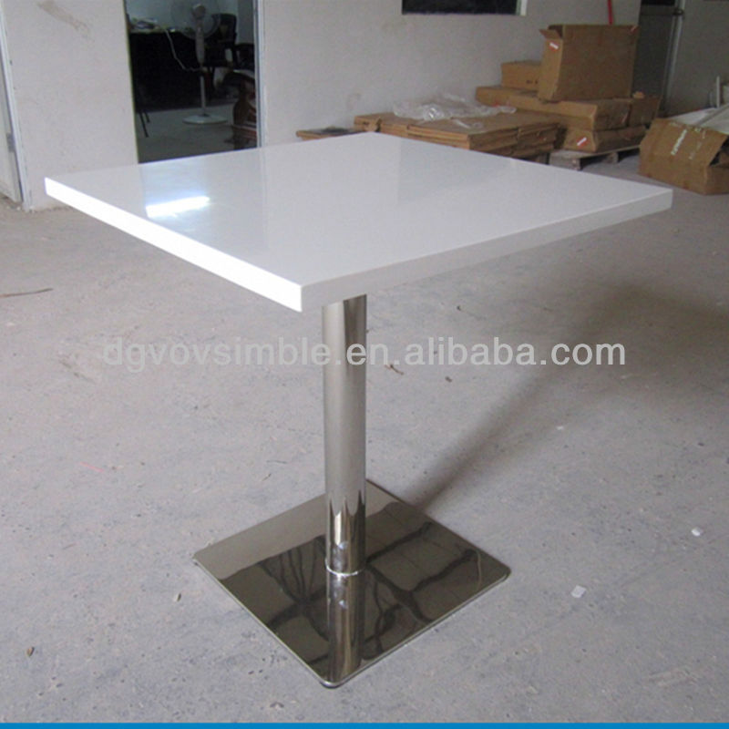 固体表面テーブルトップベッドサイドのテーブルと椅子レストランテーブル、テーブルトップ大理石、スクエアテーブル人工石のテーブルトップ仕入れ・メーカー・工場