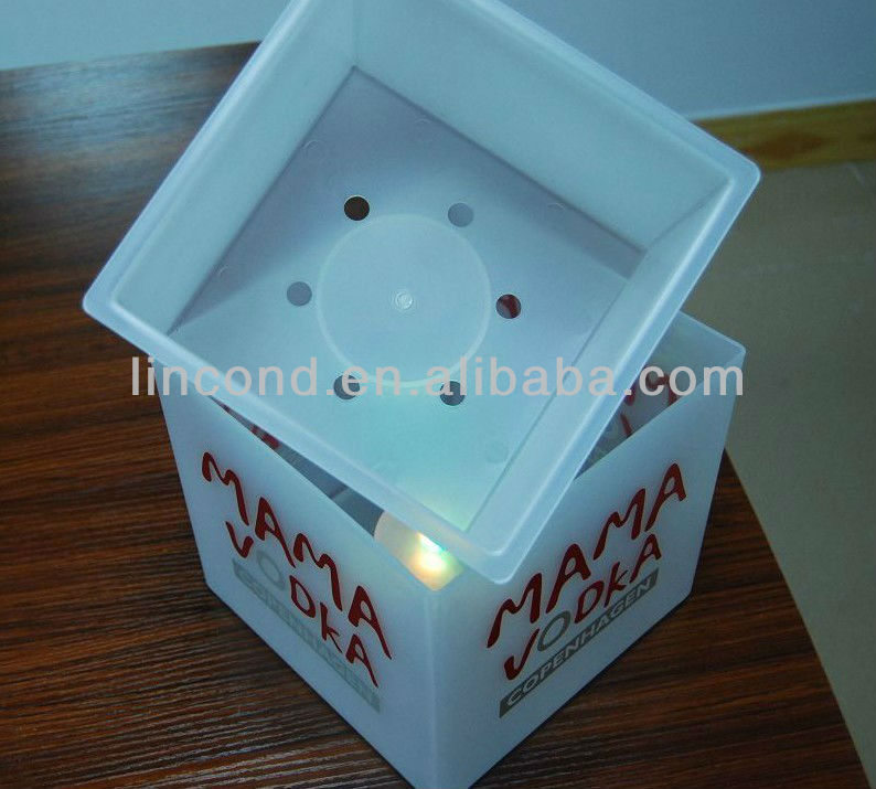 big and rechargeable LED champagne Ice Bucket with stand