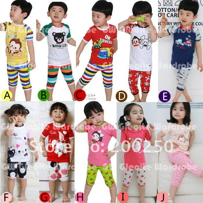 NEW Arrive Baby Short Sleeve Cotton Pajamas,Pyjamas, Baby Sleepwear, 6 sets/lot, 10 design , Free Shipping # 5.9 NEW Arrive Baby Short Sleeve Cotton Pajamas,Pyjamas, Baby Sleepwear, 6 sets/lot, 10 design , Free Shipping # 5.9