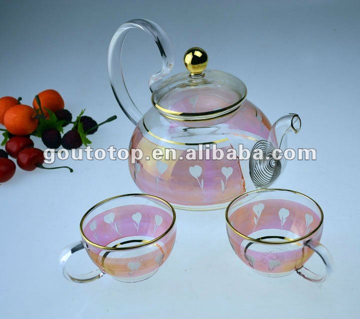 お茶セット/100％純度の金/装飾を作る手/容量: 600ミリリットル直径: 12.6センチメートル高さ: 7センチメートル仕入れ・メーカー・工場