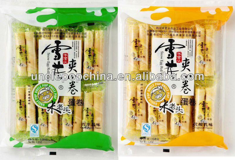 HALAL snacks 150g egg rolls with filling (yogurt flavor)