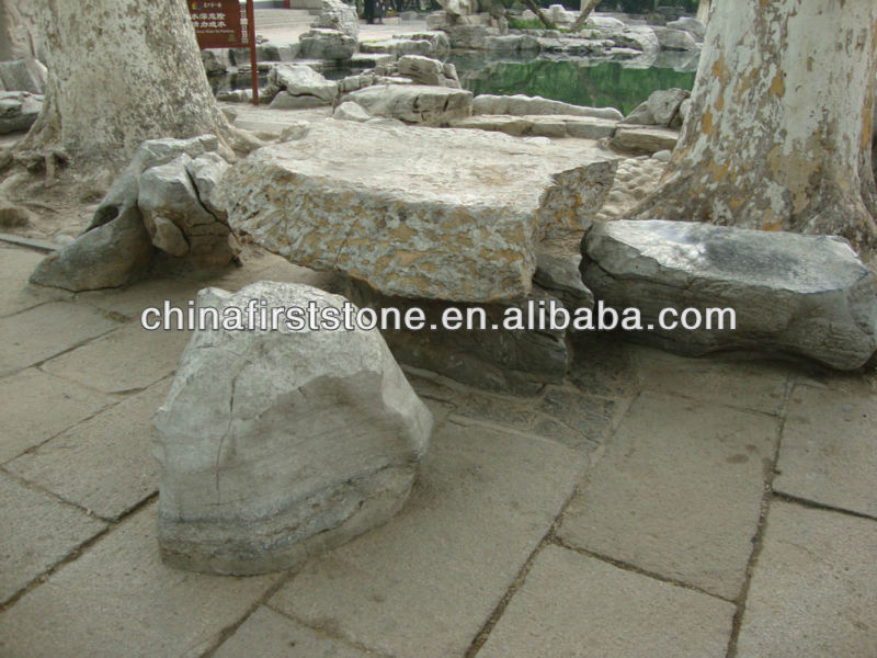 natural stone table and chairs