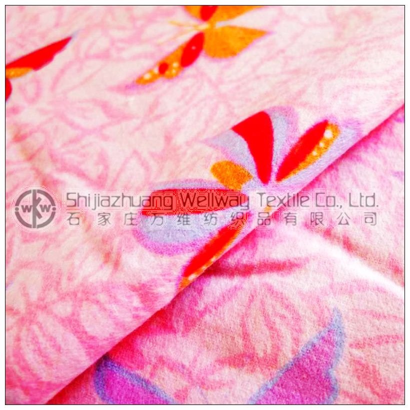 Plain Woven Printed 130GSM CVC(80/20) Flanelli Fabric