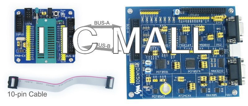 M48+ EX Premium AVR Development Board for ATmega48/88/168 ATmega8 Microcontrollers + Freeshipping