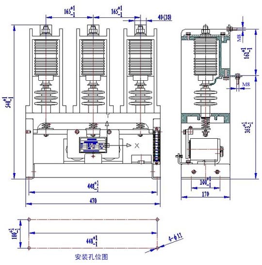 CKG4-7.2kV/800A Guoguangのブランドの真空の接触器仕入れ・メーカー・工場