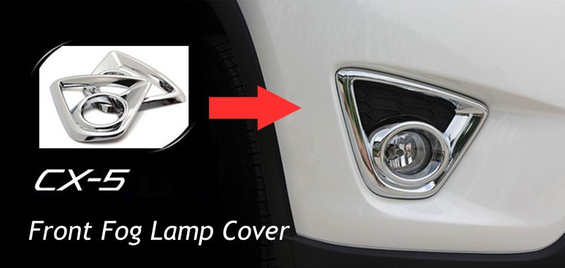 2019 Chrome Front Fog Lamp Cover Trim Car Covers For MAZDA ... 2019 Chrome Front Fog Lamp Cover Trim Car Covers For MAZDA ...