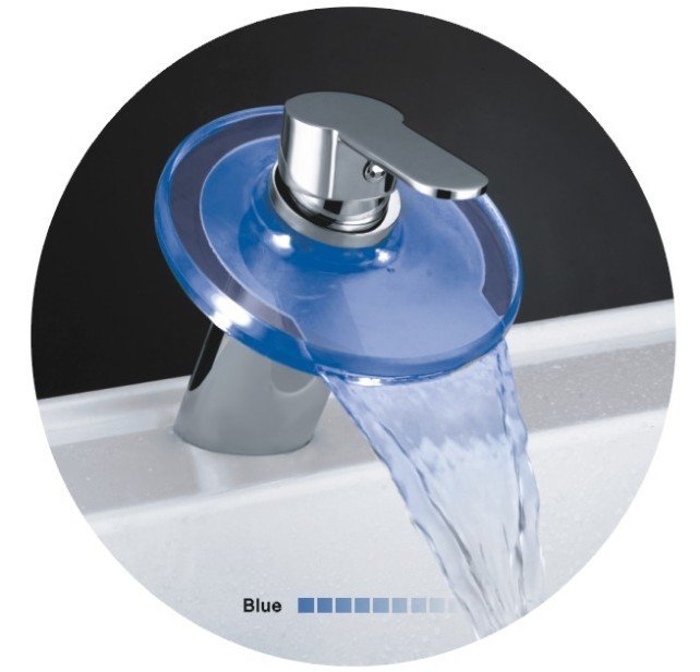 20% special off LED Brass Basin Faucet, RBG Waterfall faucet, Free Shipping,best seller 20% special off LED Brass Basin Faucet, RBG Waterfall faucet, Free Shipping,best seller