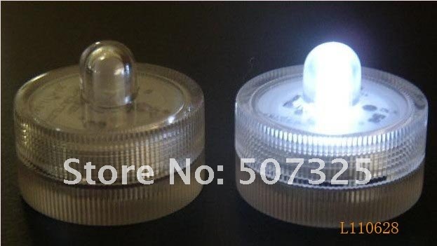 1000pcs - Wholesale White Tea Light Submersible Wateproof LED Decor Flora Lights For Wedding/Party, Freeshipping By DHL