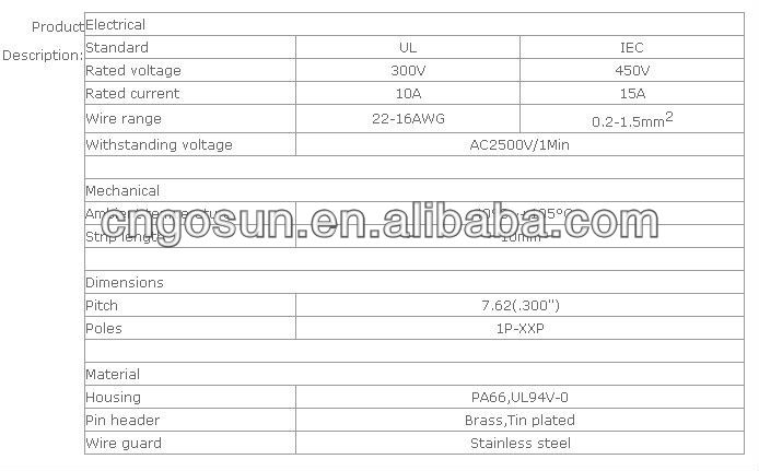 端子台ピンコネクタ1a5a10a15a20a25a30a仕入れ・メーカー・工場