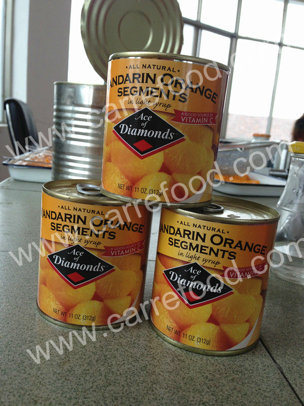 canned fruits in 3000g/6 canned mandarin orange with FDA food US,China