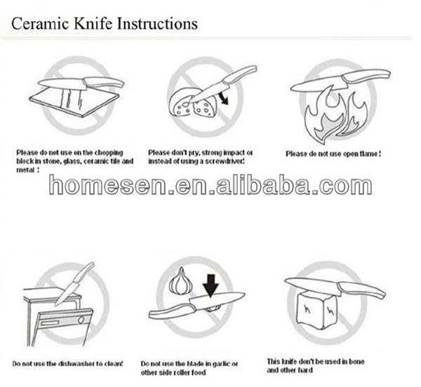 着色されたhomesenハンドルセラミックナイフ、 日本のナイフ問屋・仕入れ・卸・卸売り