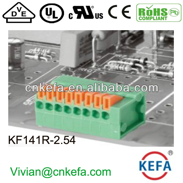 150v2apcb2.54mmピッチバネ端子台デュアルロウのプッシュボタンによるkf141r-2.54ワイヤが接続されます仕入れ・メーカー・工場