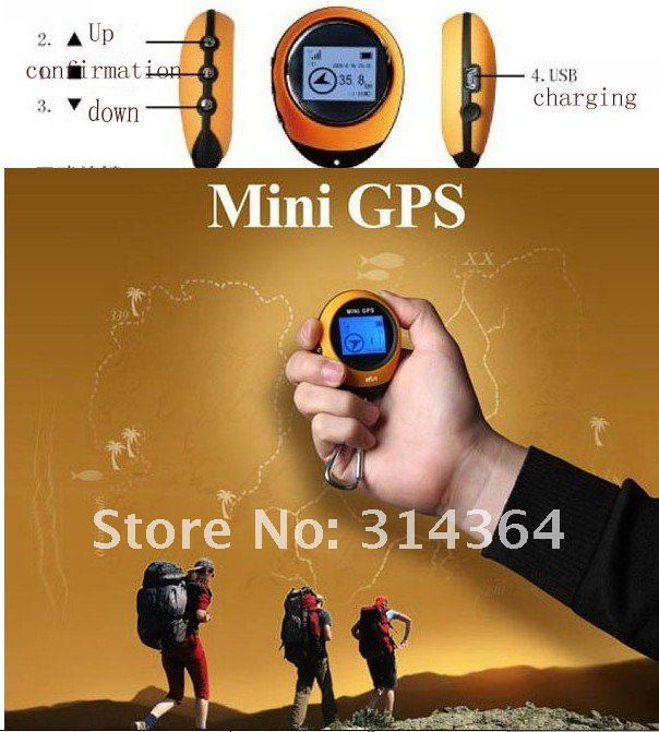 MINI GPS Personal Guider GPS Receiver Location Finder personal gps tracker For Outdoor Sport Travel, Retail & Wholesale