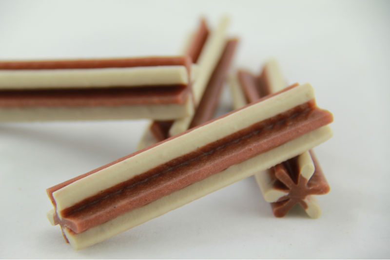 brands of chewing gum(two-tone straight hexagonal natural dog chewing bone)