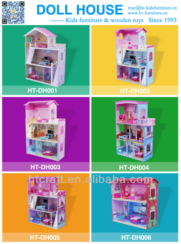 新しいht-dh0072014年diyかわいいミニ子供木のおもちゃドールハウスのスイートホーム問屋・仕入れ・卸・卸売り