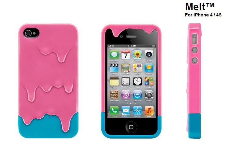 Wholesale colorful Switch Easy Ice cream melt hard case for iphone 4G 4S with retail package,Free shipping 10pcs/lot