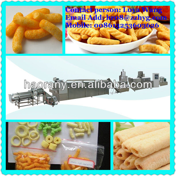 fully automatic stainless steel Corn Flake/Breakfast Cereal/Puffed Corn Flour Snack Making Machine