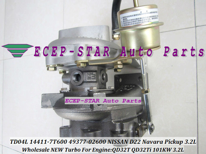TD04L 14411-7T600 49377-02600 TURBO turbocharger FIt for NISSAN D22 Navara Pickup 3.2L QD32T 101KW (4)