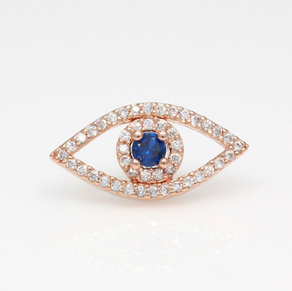 ヴィンテージ金メッキ邪眼のポストピアス、 925邪眼のスタッドのイヤリング、 小さなイヤリング銀小邪眼、問屋・仕入れ・卸・卸売り