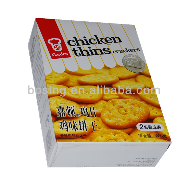 paper printed box for cookie, biscuit,cracker