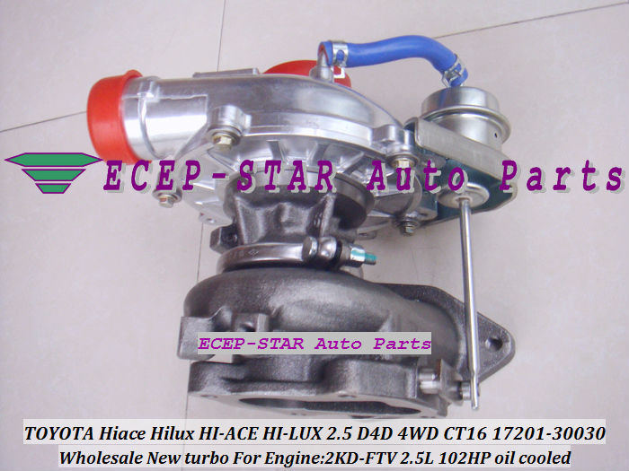 CT16 17201-30030 Toyota Hiace Hilux 2.5 D4D 2KD-FTV oil cooled turbo Turbocharger GASKETS (5)
