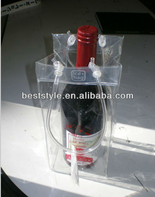 New design pvc ice bag with bubble for red wine