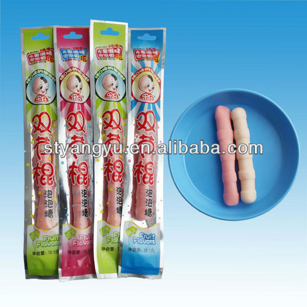 Bubble stick with Sour powder filling