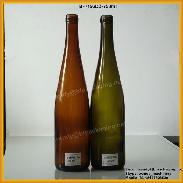 750ml dark green color champagne glass bottle (BF7123CD)