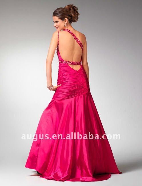 Fashionable Pink Taffeta Evening Dresses