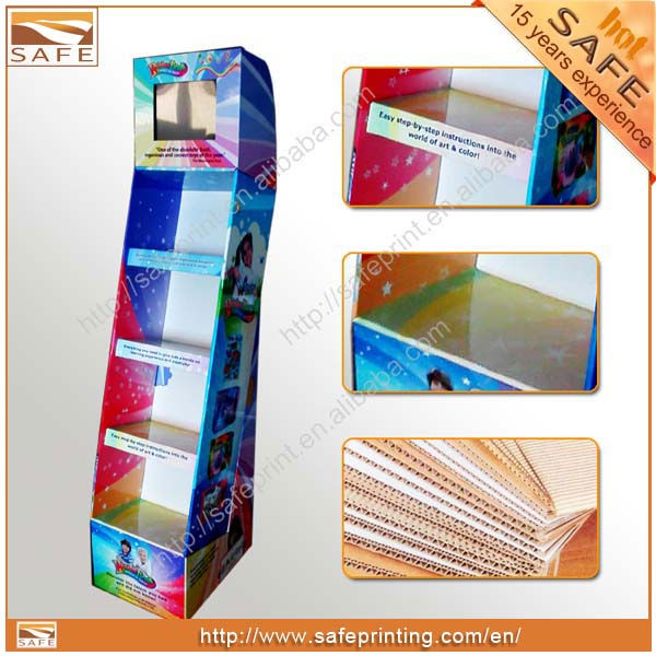 Custom in store 4 tier POP corrugated cardboard lollipop cake pop display stand