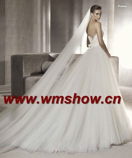 2011 Lastest Design Offshoulder Backless Ball Gown Fairy Wedding Dress 