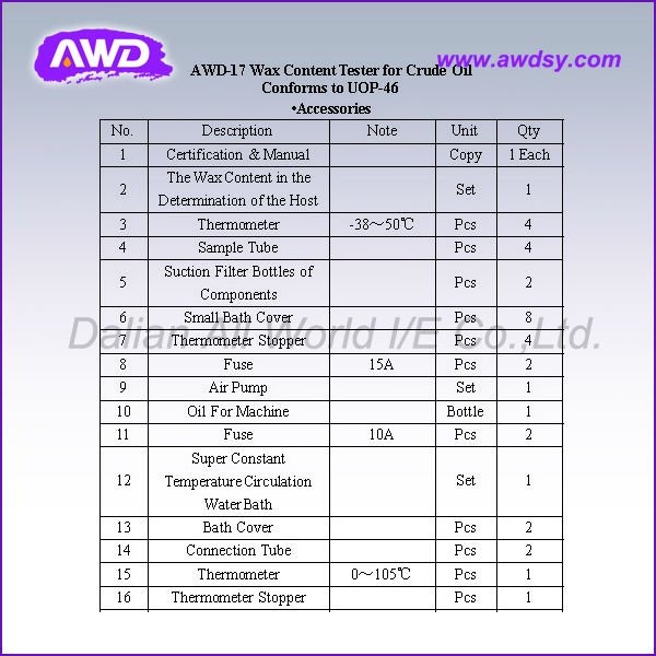 awd17油の試験装置のためのワックスコンテンツテスター問屋・仕入れ・卸・卸売り