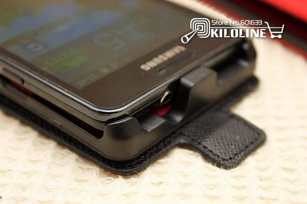 Emperor.Hous Genuine Leather Case Flip Case Cover For Samsung Galaxy s2 i9100-Free Shipping
