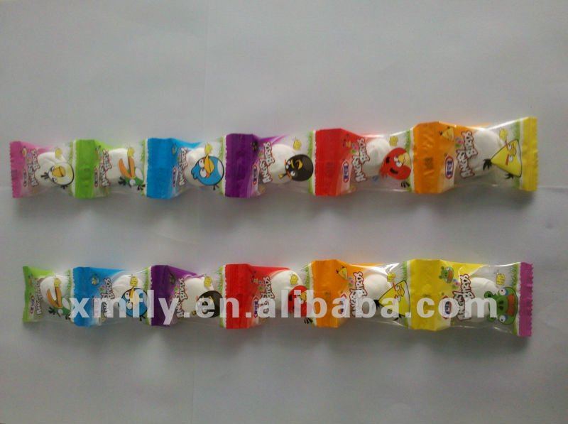 multi-color strip marshmallow candy