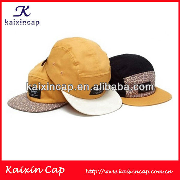 Custom 5/Five Panel Cap And Hat With Red Wine Color