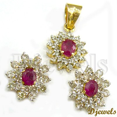 gold pendant designs for women. Pink Gold and Kundan Polki