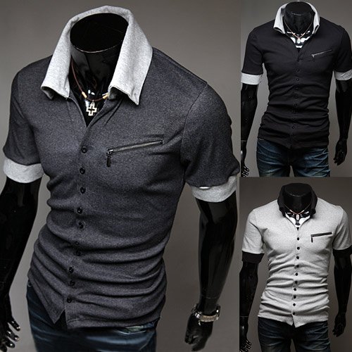 Мужская футболка shopping/2012 men's shirts/button/zipper decoration/cultivate one's morality/short sleeve/POLO shirt/T-Shirts/RG12005087 Мужская футболка shopping/2012 men's shirts/button/zipper decoration/cultivate one's morality/short sleeve/POLO shirt/T-Shirts/RG12005087