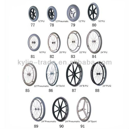 24*13/8 wheelchair wheelset with aluminum rim and solid tyre,China