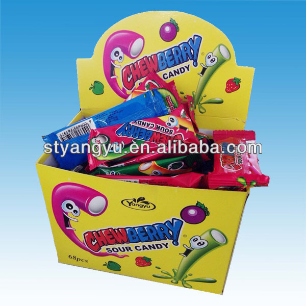 Sour chewy candy with powder filling Soft candy,China YANGYU price