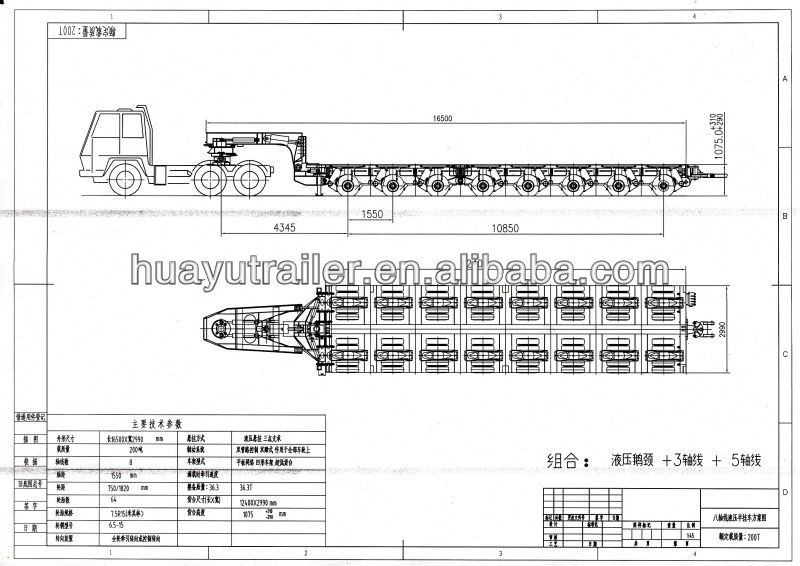 Multi-axles Hydraulic electrical equipment semi trailer for sale, View ...