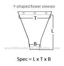 みずみずしい花の包装のためのY字型の印刷された花の袖仕入れ・メーカー・工場