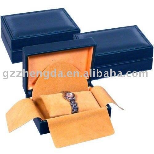 Best Sell factory custom made light blue leather red wine box (ZDS-F370)