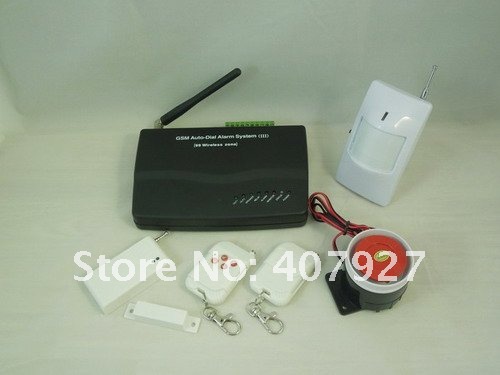 Free shipping + 99 Wireless zones and 5 wired zones GSM home alarm system Model:IP-602