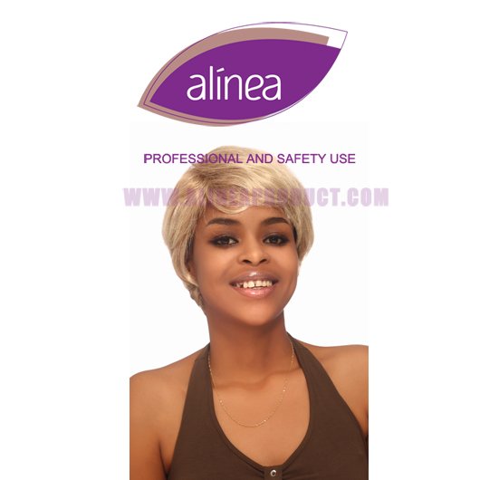 blonde short hair models. Lia synthetic sewn londe short hair wig has fine quality