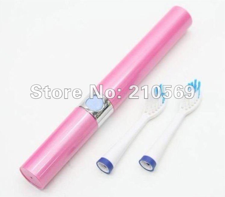 2012 new Free shipping Sonic Electric Toothbrush Tooth Massager Clean Cleaner with 3 Brush Heads red/white/Black/pink#17