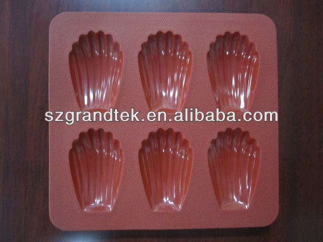 Custom Round Shaped Durable 6 cups rose shaped silicone cake decorating molds