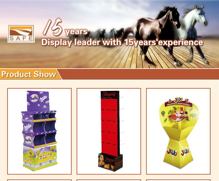 Custom made CMYK printing counter display unit for chocolate bars