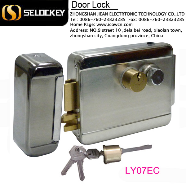 Door Access Control Apartment Electronic Lock With Double Cylinder
