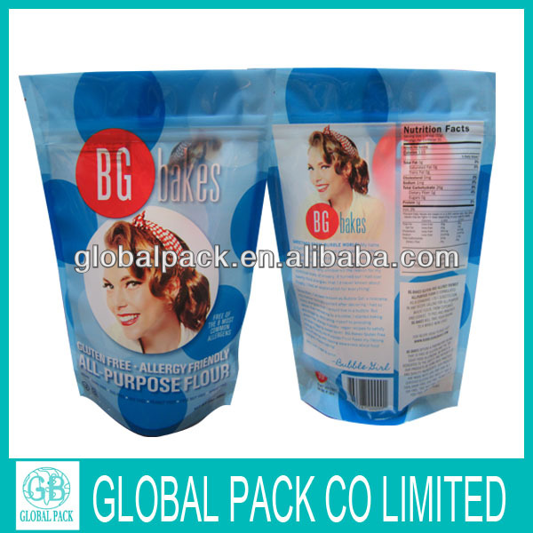 white paper empty tea bag/stand up white paper zipper packaging bag